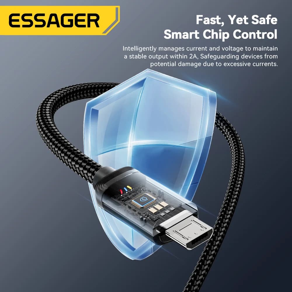 2-in-1 USB Type-C un Micro USB ātrās uzlādes kabelis