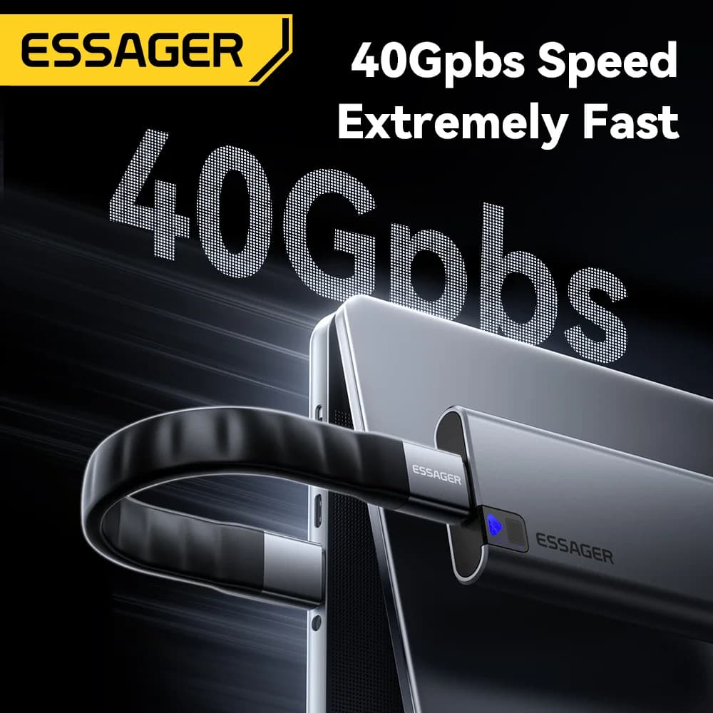 USB 4.0 Type-C kabelis ar 40Gbps datu pārraidi un 8K video