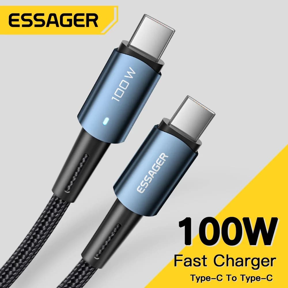 100W USB-C PD ātrās uzlādes kabelis