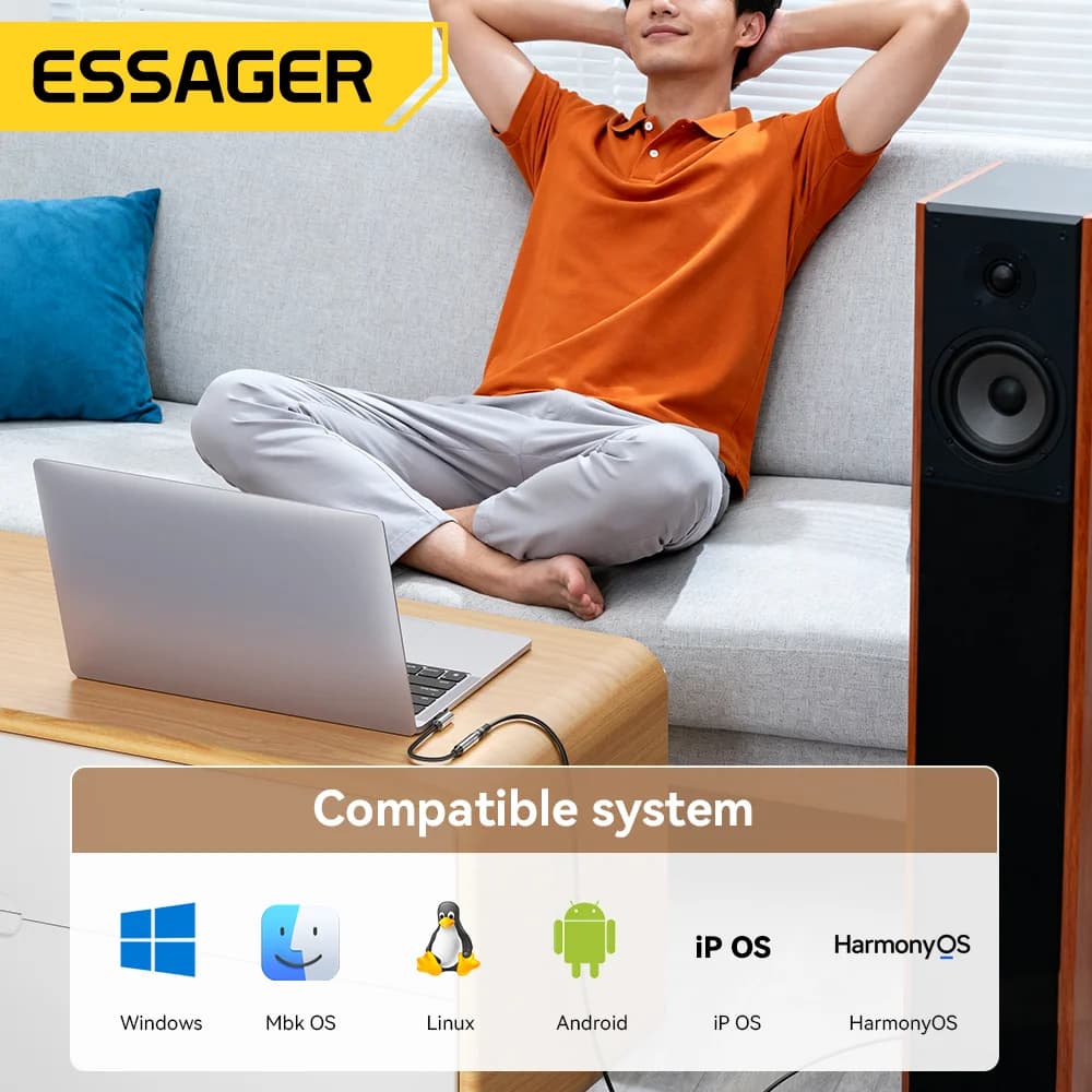 L-veida USB-C uz 3.5mm audio adapteris