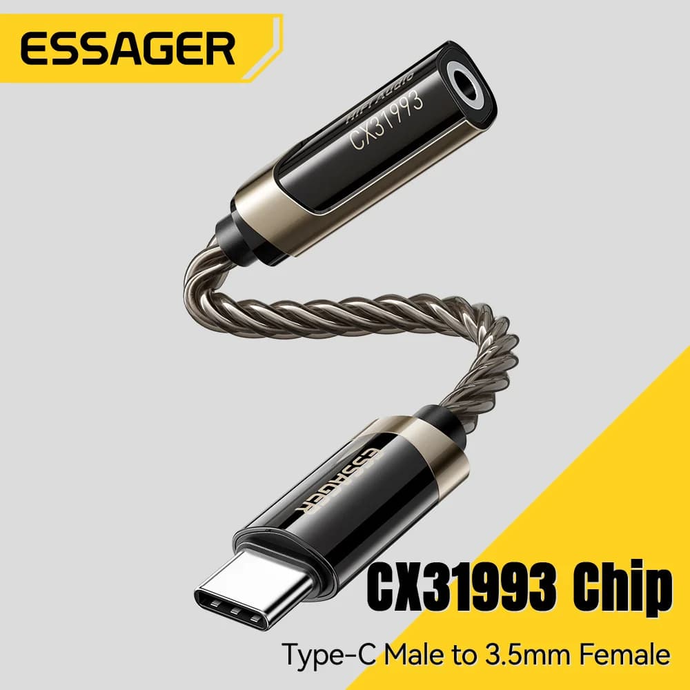 HiFi USB-C uz 3.5mm austiņu audio adapters