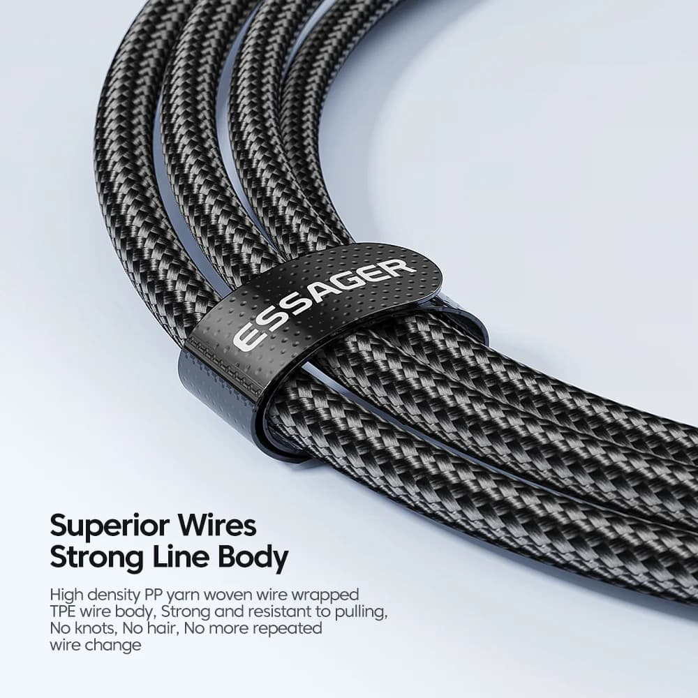 100W USB-C uz USB-C ātrās uzlādes kabelis 3m