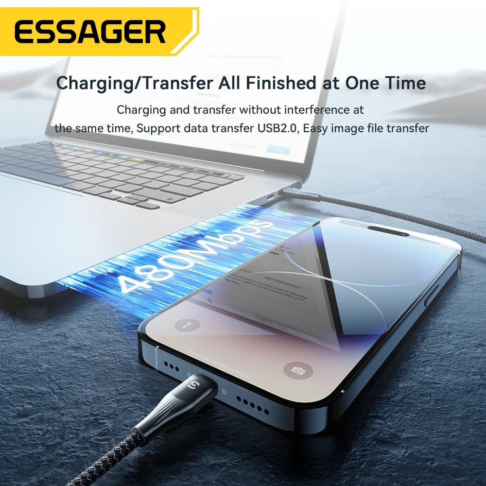 USB-C uz Lightning PD ātrās lādēšanas kabelis