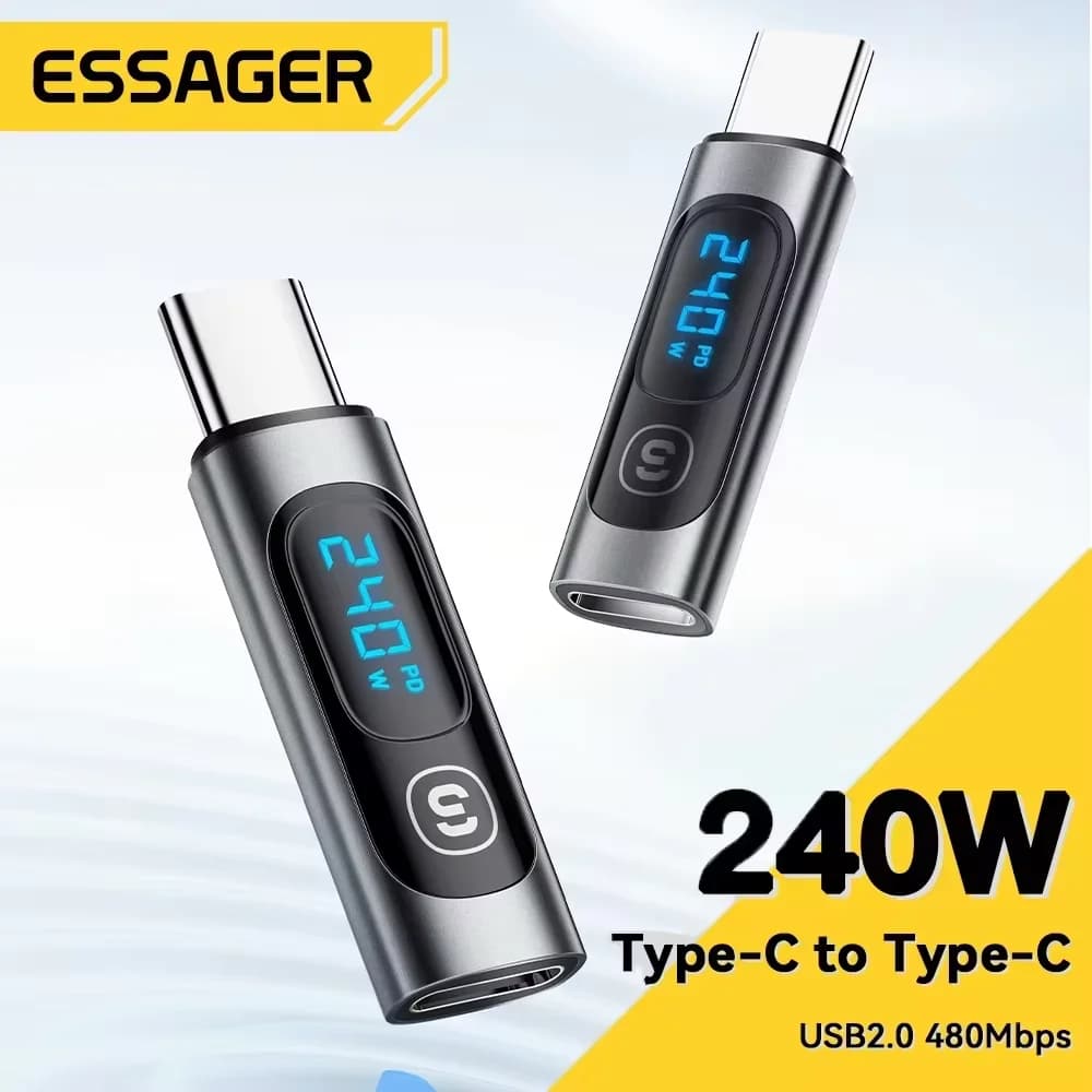 USB-C uz USB-C OTG adapteris ar ciparu displeju