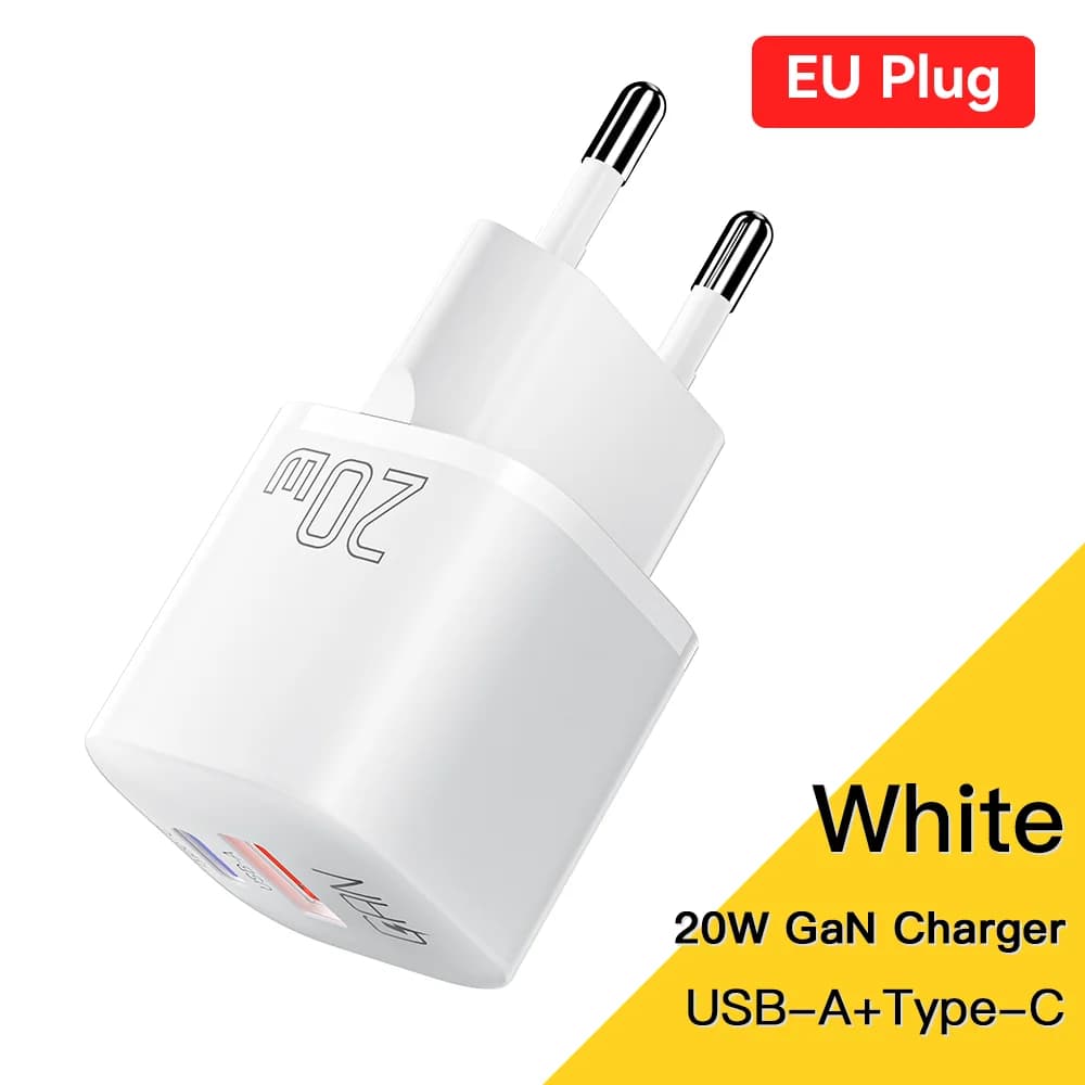 20W GaN USB-C PD ātruzlādes lādētājs