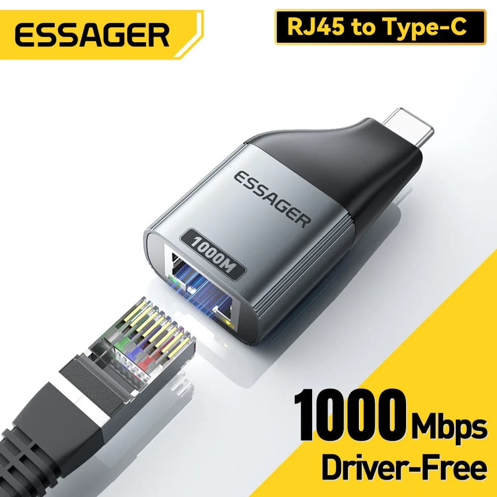 USB-C uz Gigabit Ethernet RJ45 adapteris
