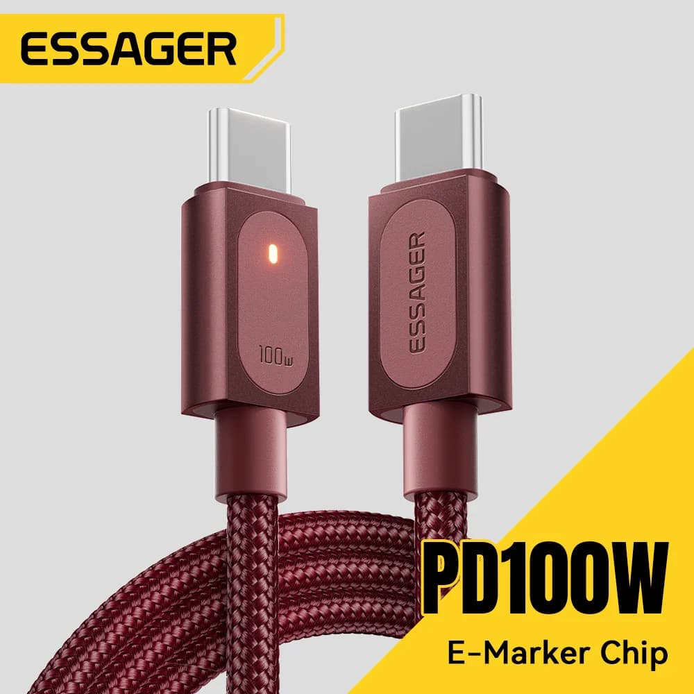 100W USB-C uz USB-C ātrās uzlādes kabelis