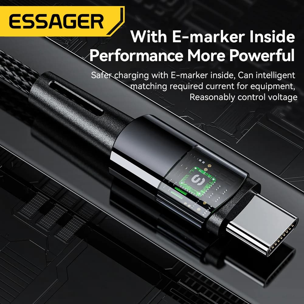 240W USB-C datu kabelis ar ātru uzlādi, 6A
