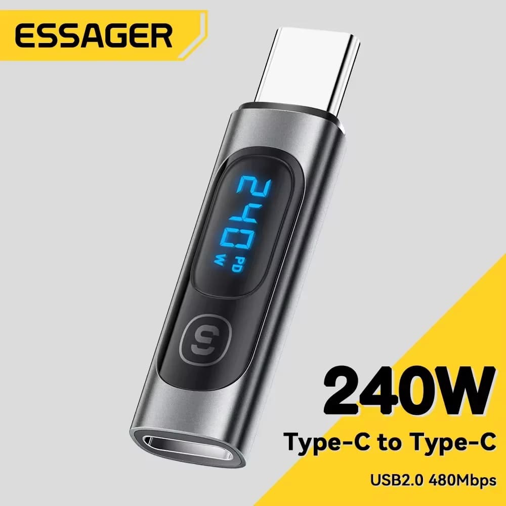 USB-C uz USB-C OTG adapteris ar ciparu displeju