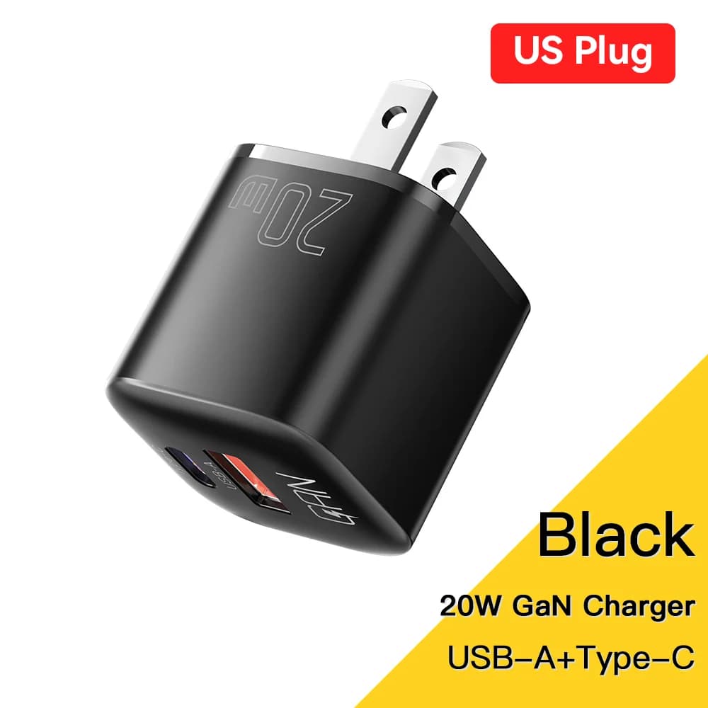20W GaN USB-C PD ātruzlādes lādētājs