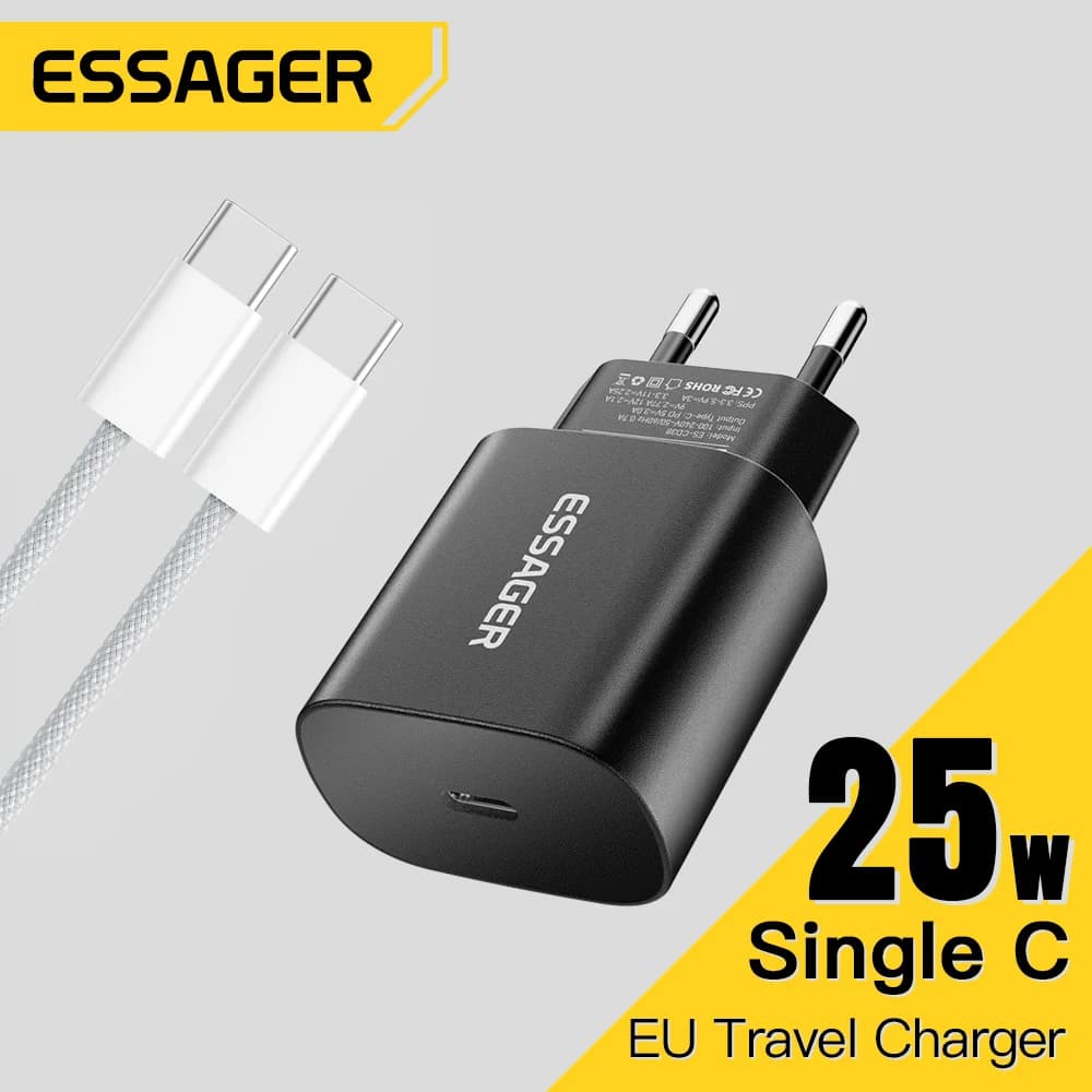 25W USB-C PD ātruzlādes adapteris