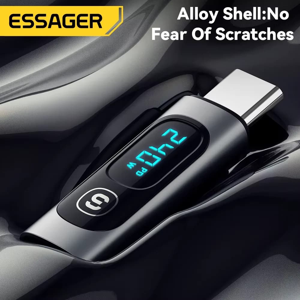 USB-C uz USB-C OTG adapteris ar ciparu displeju
