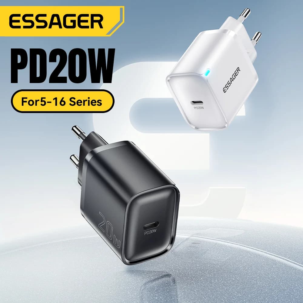 Mini 20W USB-C PD ātra sienas lādētāja