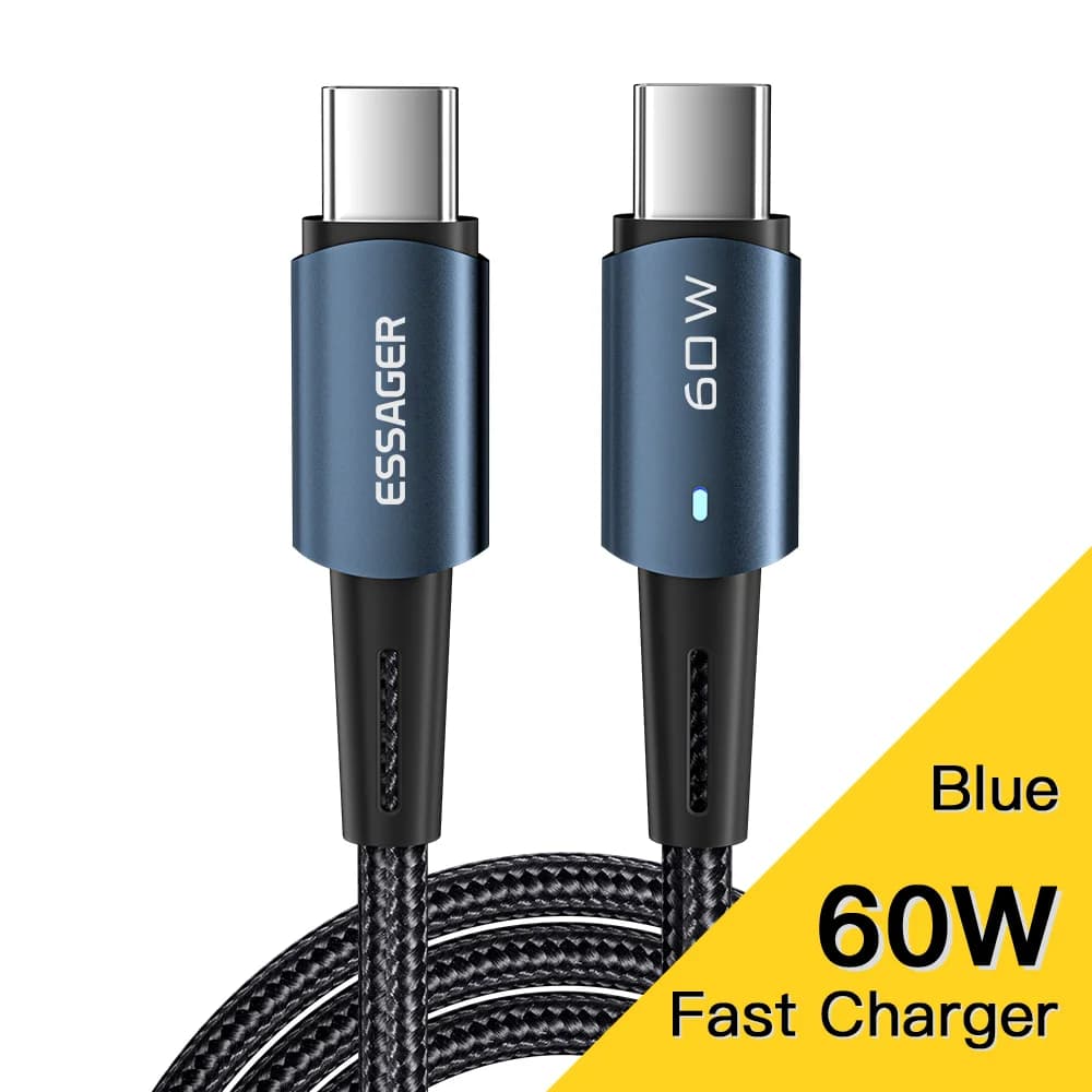 100W USB-C PD ātrās uzlādes kabelis