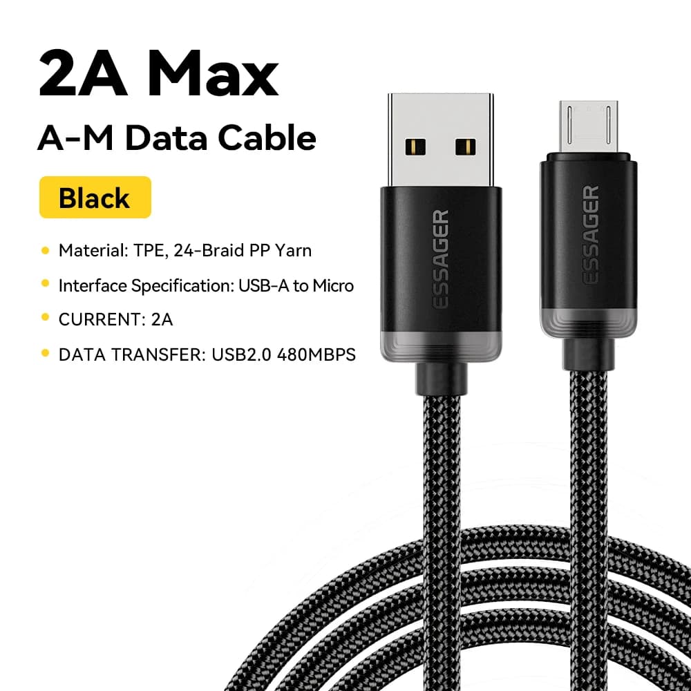 2A Micro USB ātrās uzlādes datu kabelis 3m