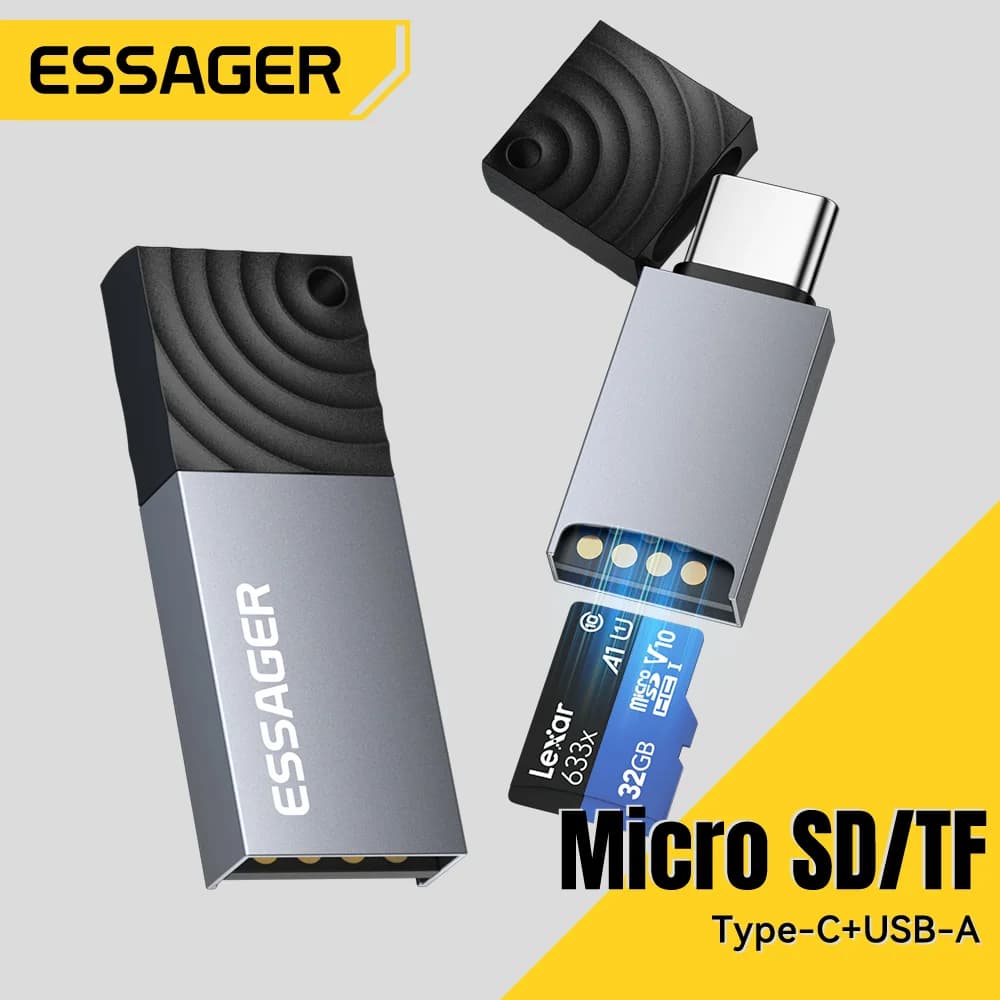 2-in-1 USB-C un USB 2.0 kartes lasītājs